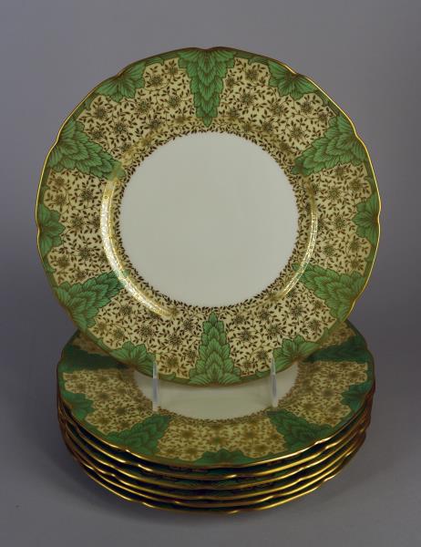 Lennox For Marshall Fields Gold & Green Plates (1 of 4)