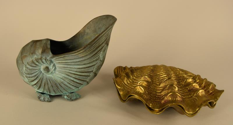 Brass Clam Shell And Nautilus Table Articles (1 of 4)