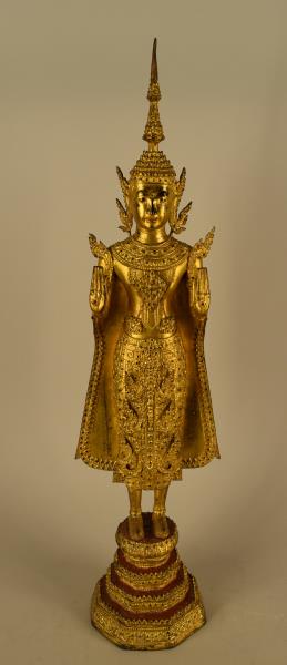 Gold Gilt Metal Hindu Goddess Lakshimi (1 of 7)
