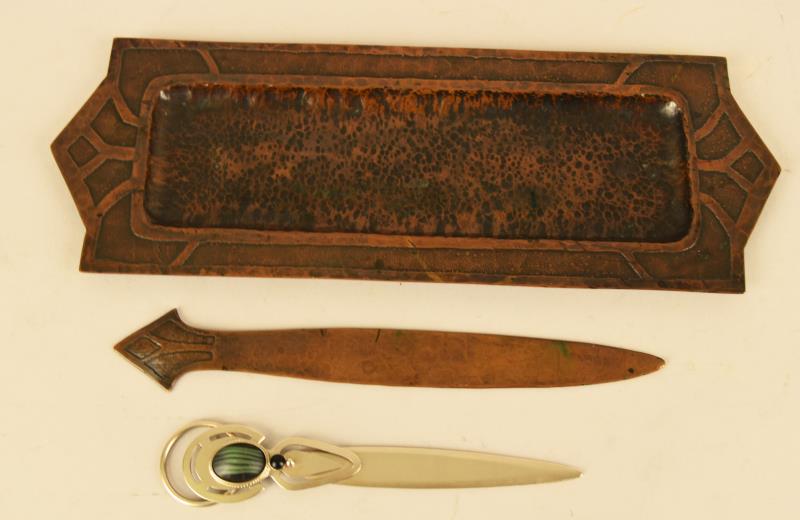 Heinz? Arts And Crafts Copper Desk Accessories (1 of 5)