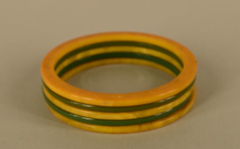 Five Multi Colored Bakelite Bangle Bracelets (1 of 3)