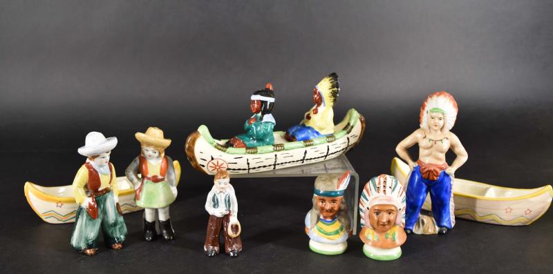 Occupied Japan Cowboys & Indian Figures (1 of 11)