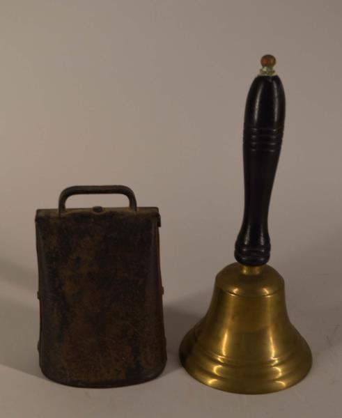 Original Antique Cow Bell & School Bell (1 of 6)