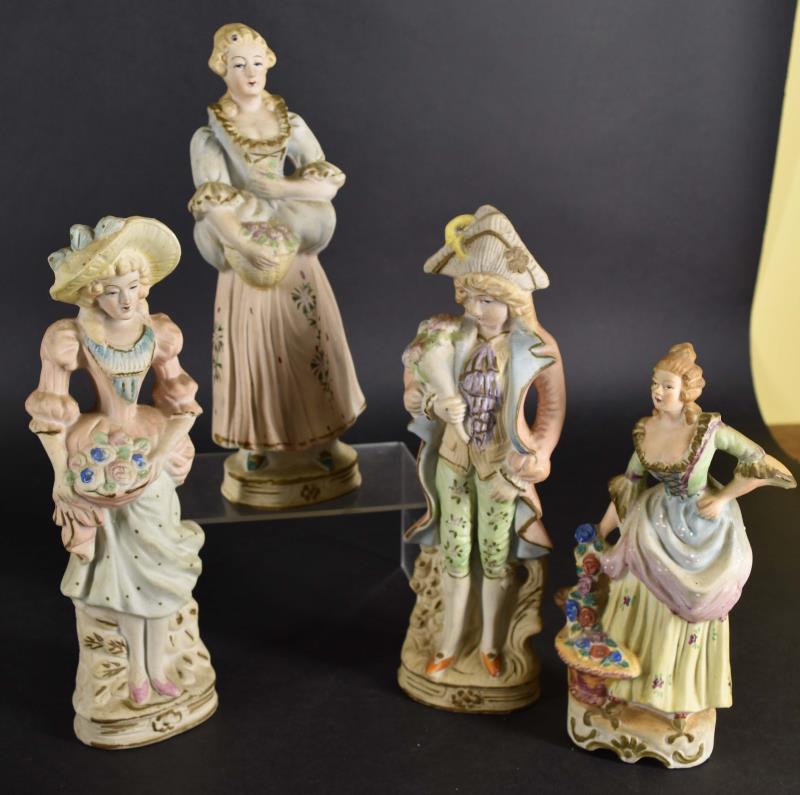 Four Tall Occupied Japan Colonial Figures (1 of 3)