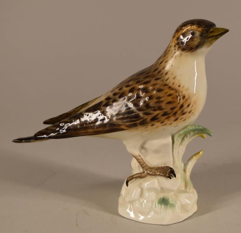 Meissen Brown & White Thrush Bird (1 of 6)