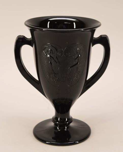 Black Amethyst Glass Dancing Nymphs Vase (1 of 4)