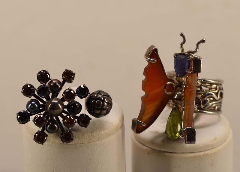 Lilia Lopez Sterling & Agate Butterfly Ring (1 of 12)