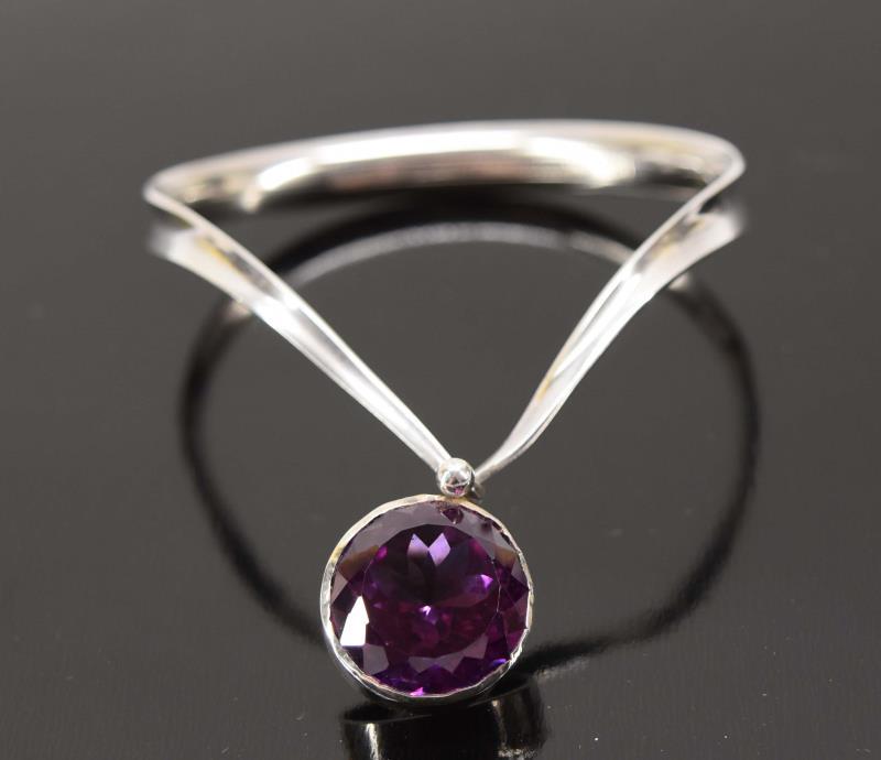 E. Granit & Co. Amethyst & Sterling  Bracelet (1 of 3)