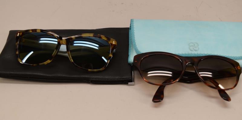 Emmanuelle Khanh & Fendi Sunglasses: Featuring Two Pairs Of Sunglasses Fendi And Emmanuelle Khanh. Both Are Used With Slight Scuff Marks On The Lenses. The Fendi Has The Original Case, The Khanh Does Not.