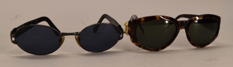 Gianfranco Ferre & Tacchini Sunglasses: Featuring Two Pairs Of Sunglasses Gianfranco Ferre & Sergio Tacchini . Both Are Used With Scuff Marks On The Lenses. The Ferre Has The Original Case The Tacchini Does Not Have A Case.