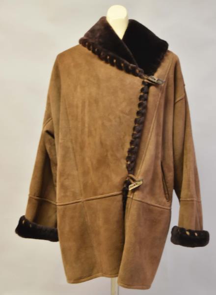 Cindy Sprolek Suede Leather & Shearling Coat (1 of 11)