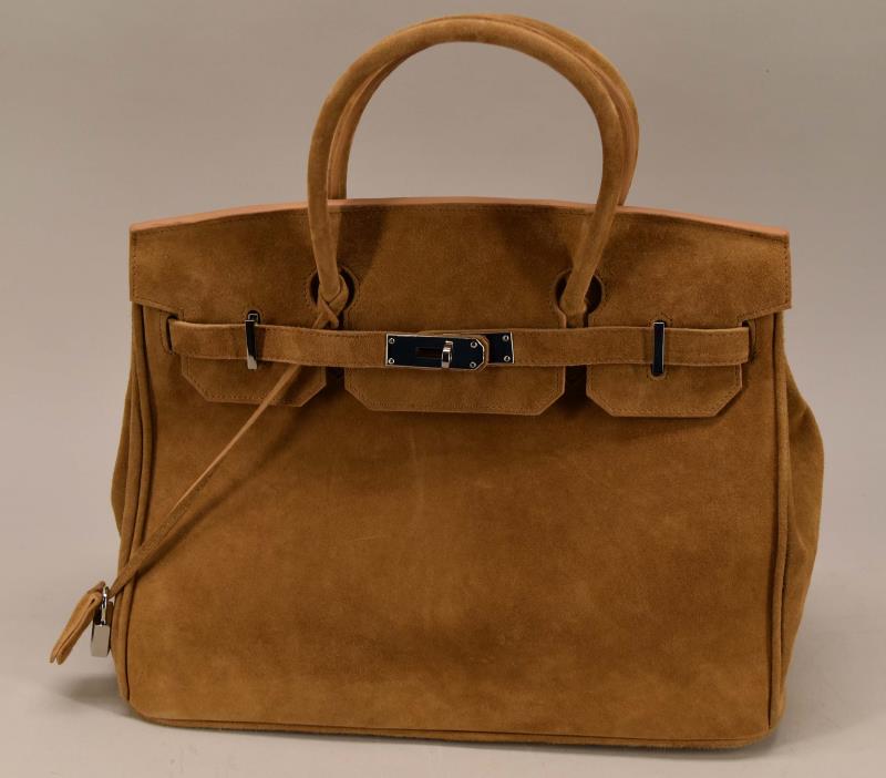 Brown Suede Handbag (1 of 8)