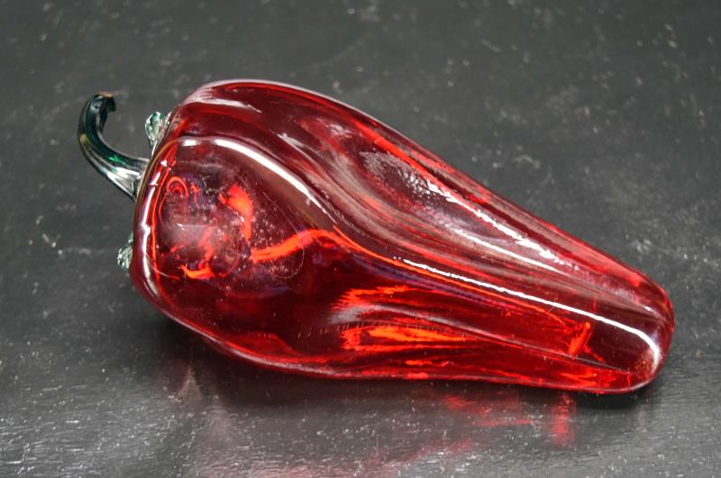 Red Blown Glass Murano Style Bell Pepper (1 of 5)