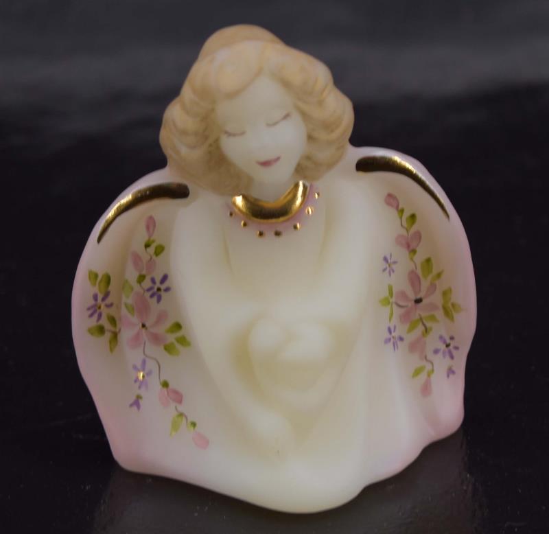 Fenton Hand Painted Angel Paperweight (1 of 5)