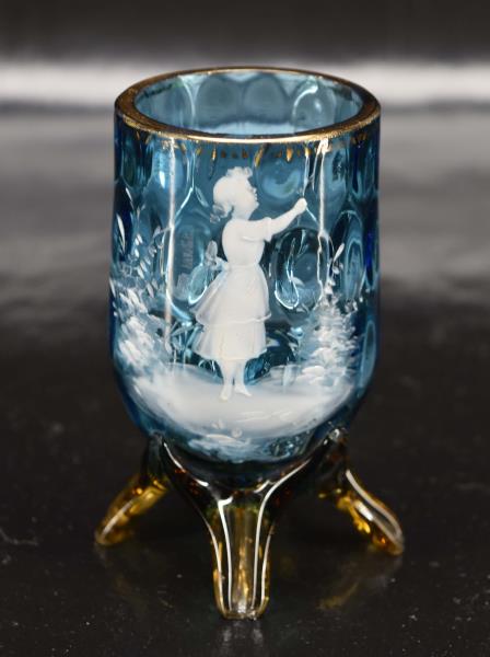 Victorian Mary Gregory Footed Vase (1 of 5)