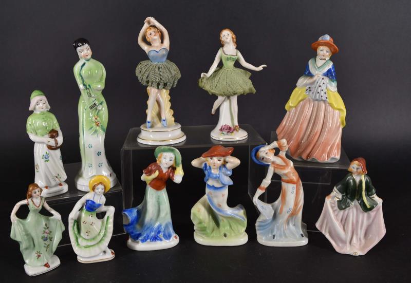 Eleven Occupied Japan Women Figures (1 of 9)
