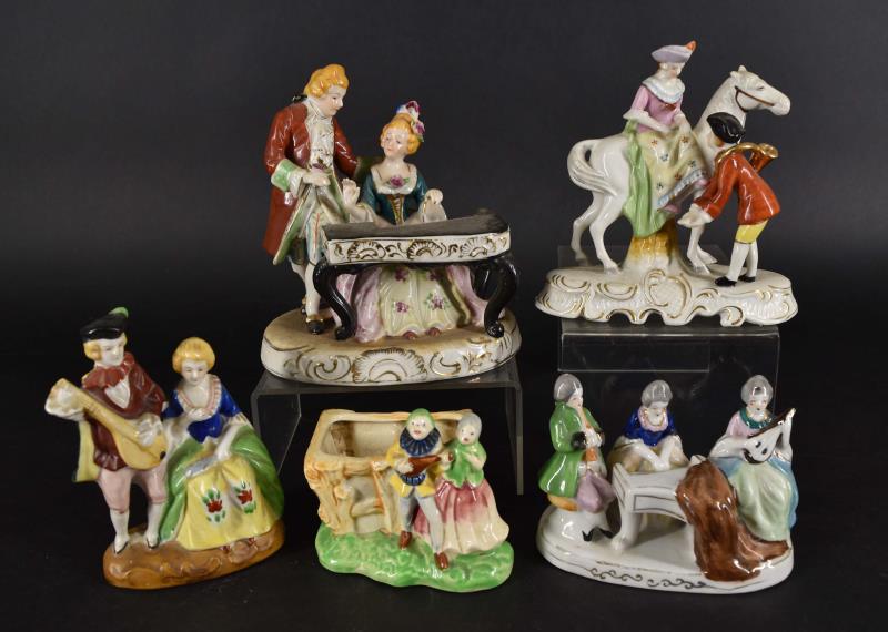 Five Occupied Japan Courting Couples Figures (1 of 6)