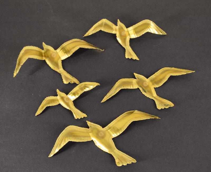 Mid Century Brass Seagull Wall Sculptures (1 of 4)
