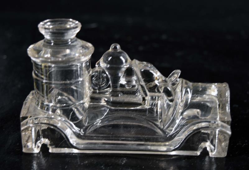 Glass Fire Engine Candy Container (1 of 3)