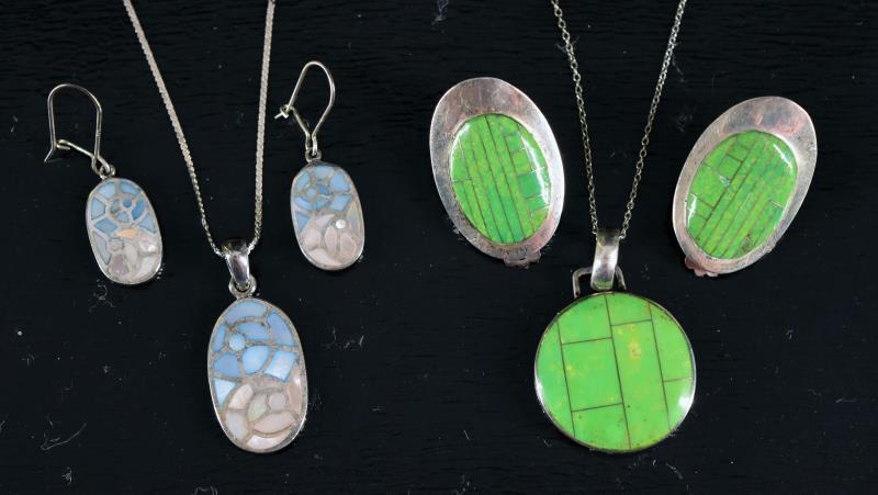 Two Set Of Sterling Necklace & Earrings (1 of 3)
