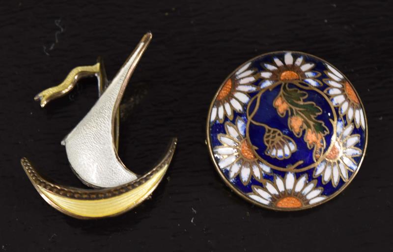 Norway Sterling & Enamel Sailboat Pin (1 of 3)