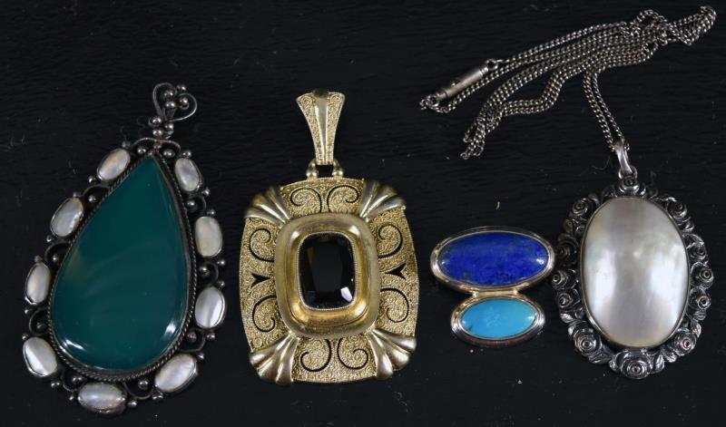 Group Of Four Vintage Sterling Silver Pendants (1 of 2)