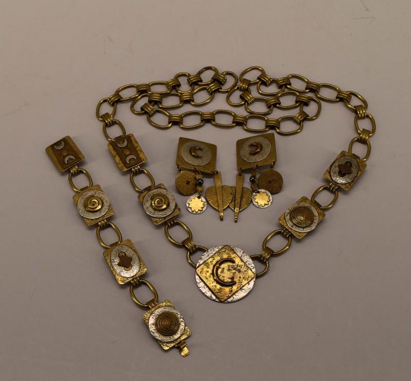 Marjorie Baer Brass 3 Piece Demi Parure Set (1 of 6)