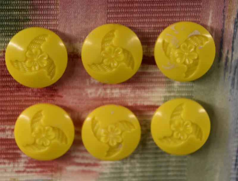 Six Yellow Colt Manufacturing Buttons (1 of 4)