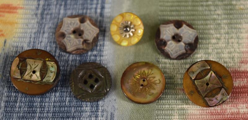 Eight Pearl And Horn Buttons (1 of 7)