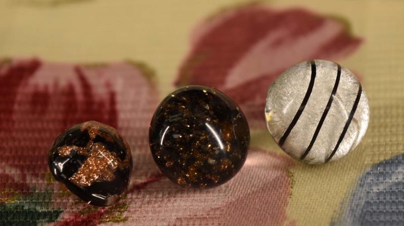 Three Black Shank Paperweight Buttons (1 of 11)