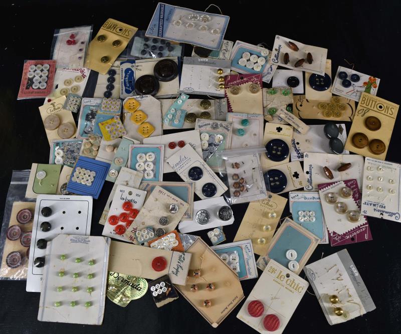 Large Collection Of Partial  Carded Buttons (1 of 9)