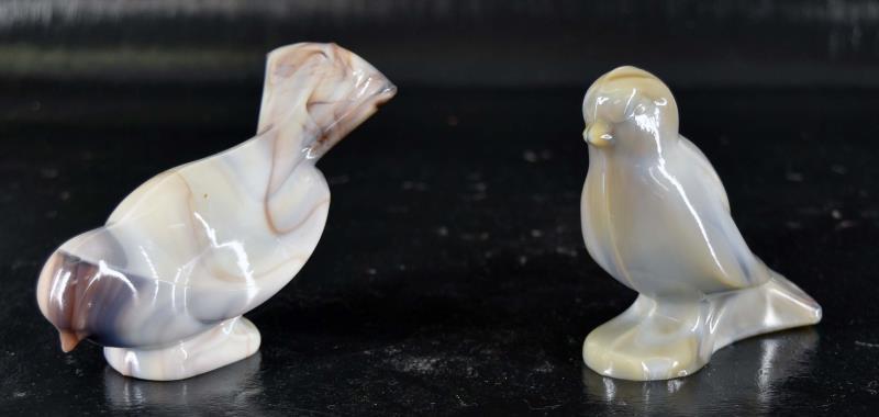 L. E. Smith Slag Glass Bird Figures (1 of 6)