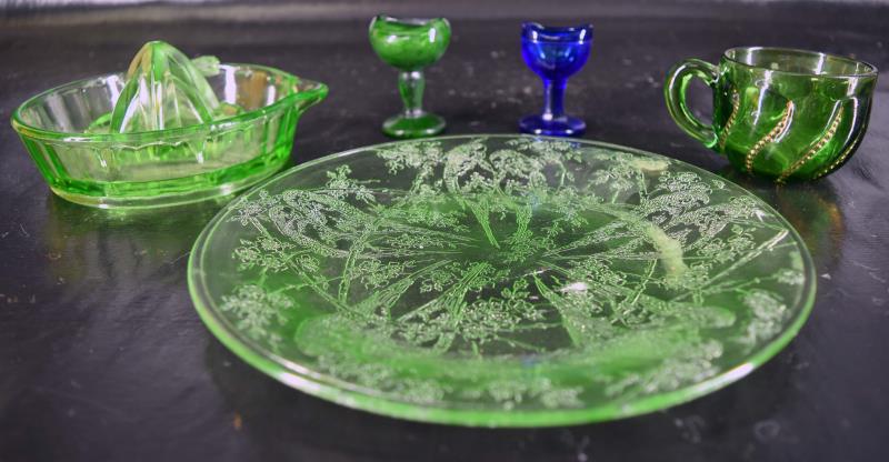 Group Of Green Depression & Pressed Glass (1 of 7)