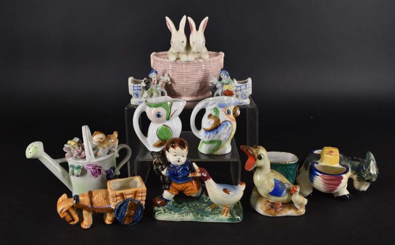 Occupied Japan Animal Planters And Figures (1 of 9)