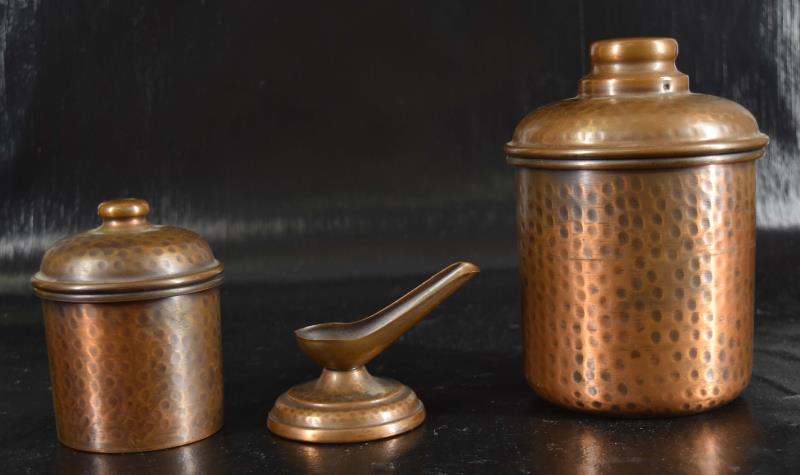Solid Copper Hand Hammered Humidor Set (1 of 6)