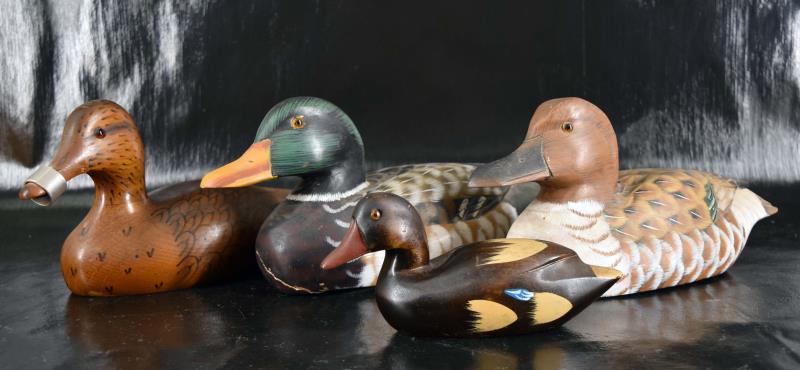 Four Carved Duck Decoys (1 of 10)
