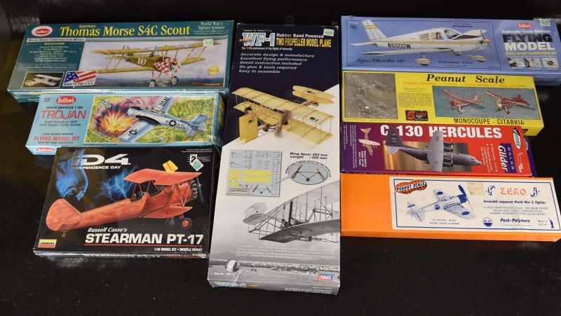 Eight Guillow's, Peanut Scale Model Airplanes (1 of 11)