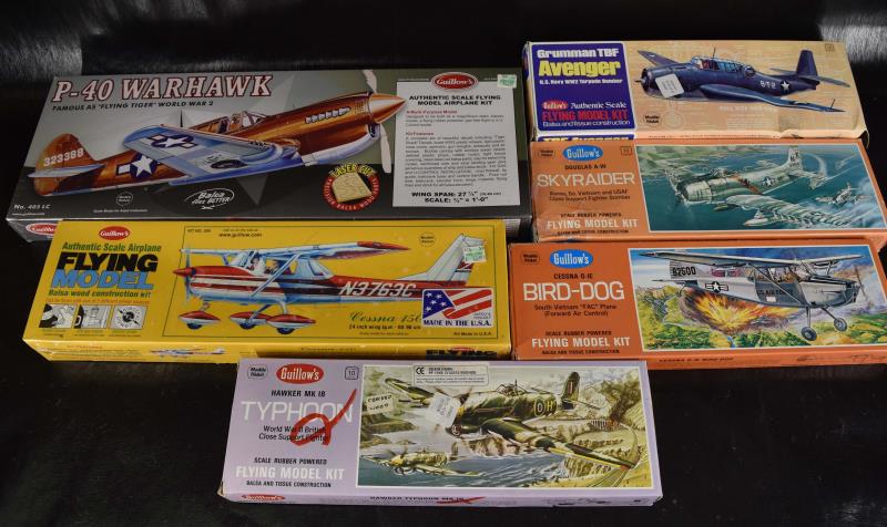 Six Guillow's Model Airplane Kits (1 of 4)