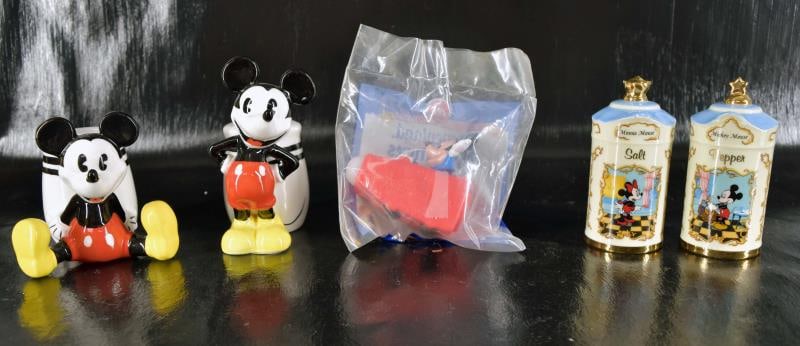 Two Sets Of Mickey Mouse Salt & Pepper Shakers (1 of 5)
