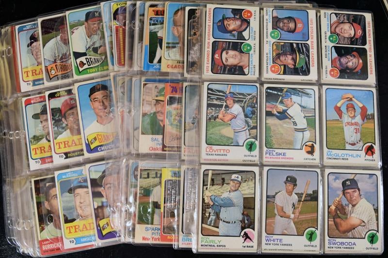 Loose Pages Of Early 1970's Baseball Cards (1 of 4)
