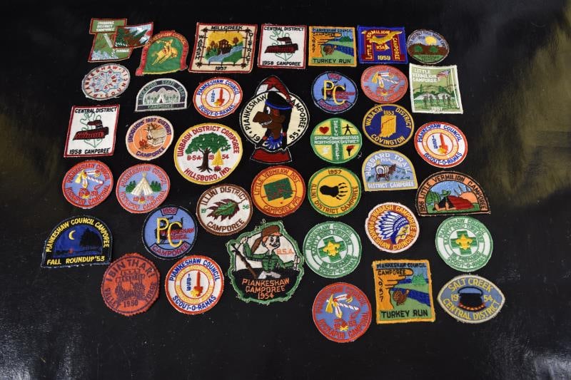 1950's Group Of 35 Boy Scout Badges Or Patches (1 of 10)