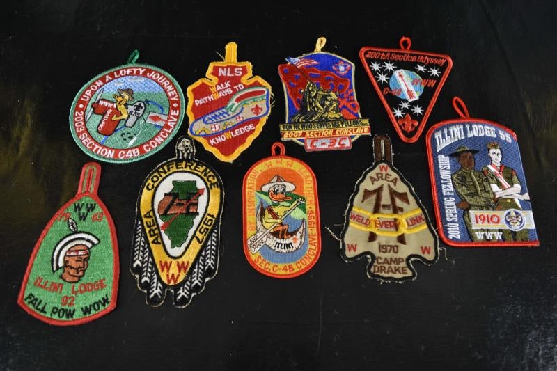 Nine Boy Scout Order Of The Arrow Button Badges (1 of 4)
