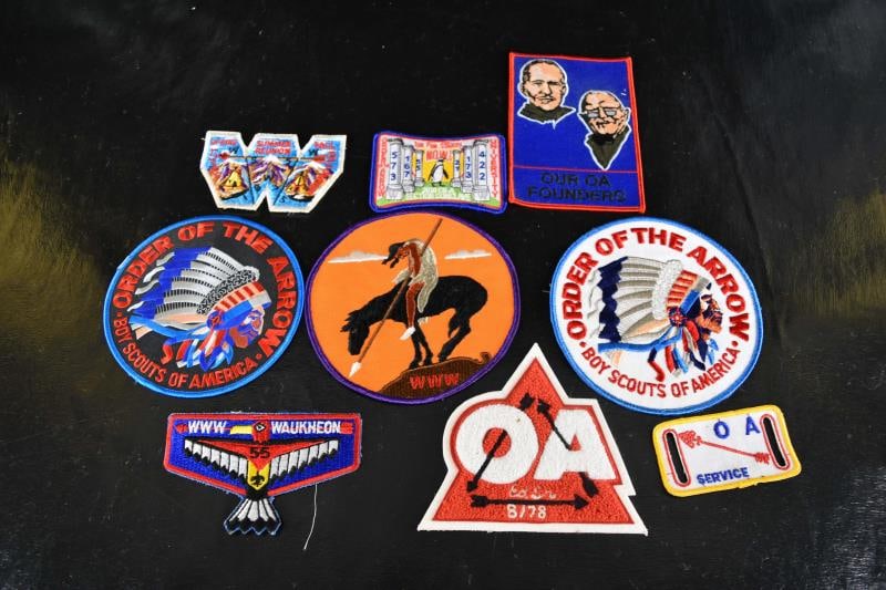 Nine Boy Scout Order Of The Arrow Jacket Patches (1 of 5)
