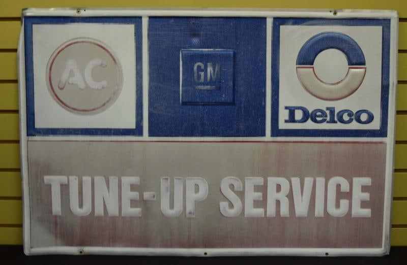 Gm Delco Service Metal Advertising Sign (1 of 1)