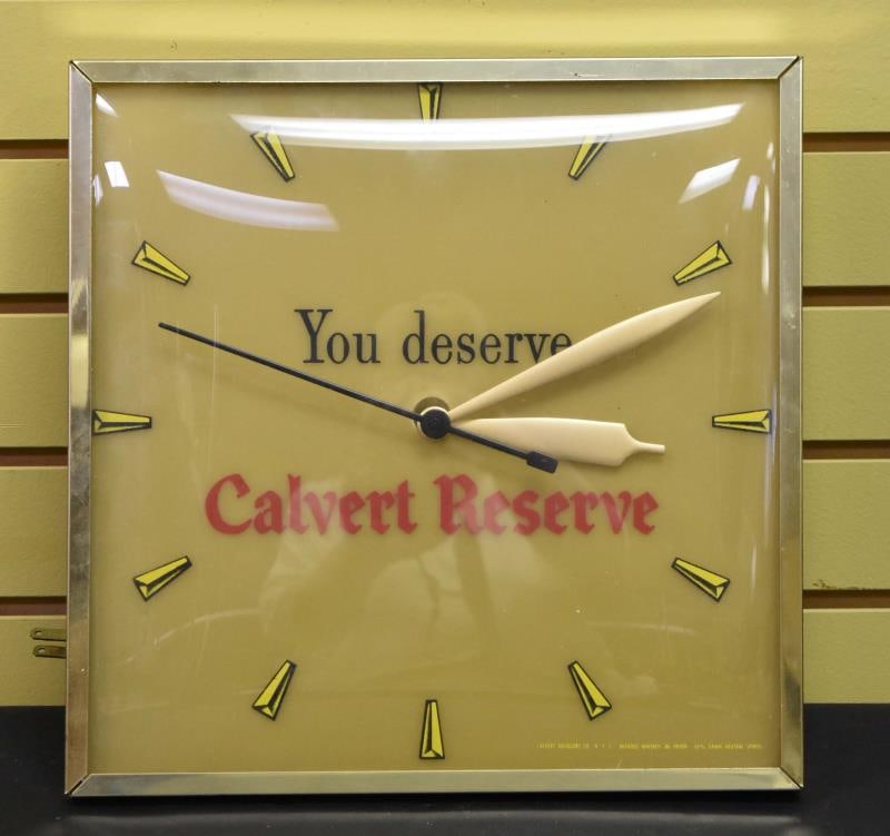 Calvert Whiskey Advertising Clock (1 of 3)