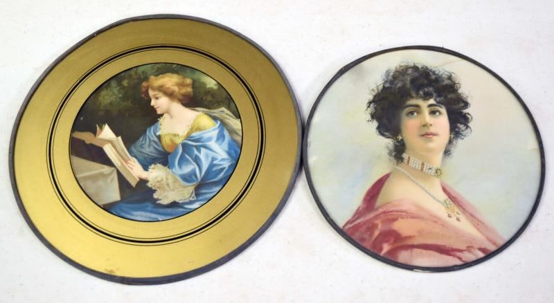 Two Vintage Flue Covers Depicting Women (1 of 4)