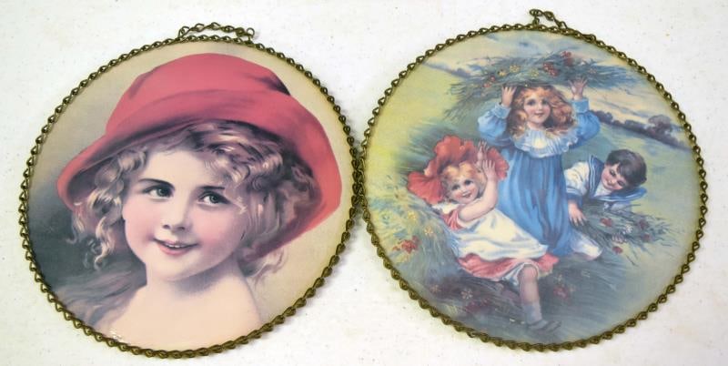 Two Vintage Children Flue Covers (1 of 4)