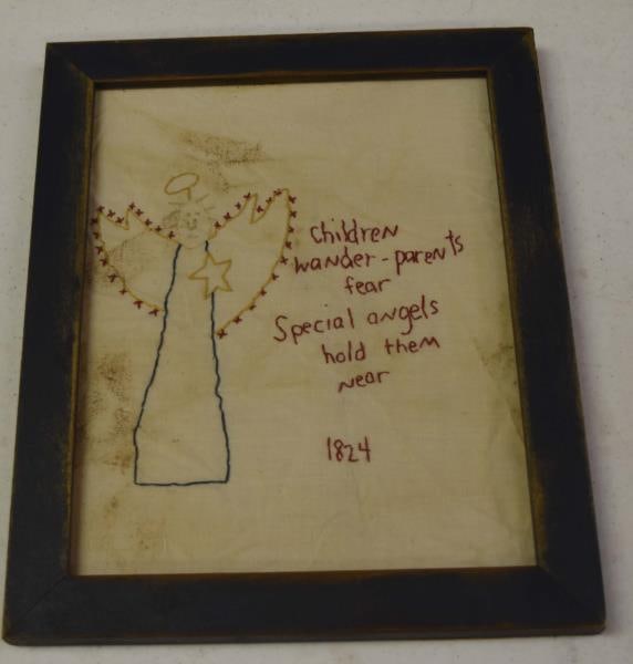 1824 Child's Angel Sampler (1 of 4)