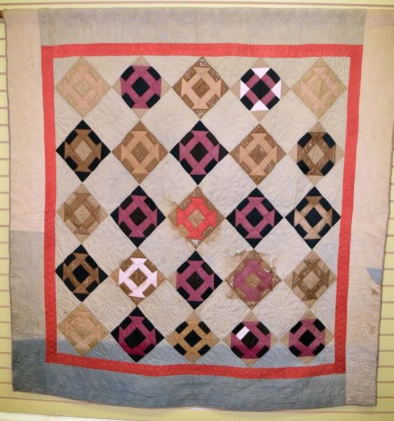 Antique Churn Dash Quilt (1 of 13)