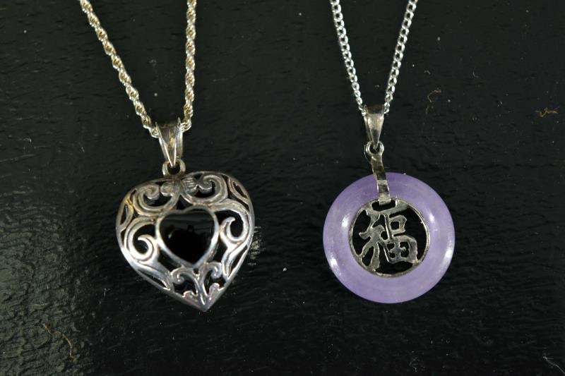 Two Sterling Silver Chains & Pendants (1 of 2)